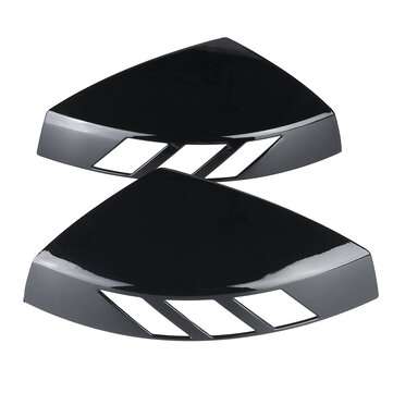 1 Pair Glossy Black Rear View Mirror Cap Cover Case Add on Side Mirror Car Modification For Audi A3