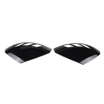 1 Pair Glossy Black Rear View Mirror Cap Cover Case Add on Side Mirror Car Modification For Audi A3