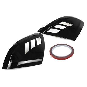 1 Pair Glossy Black Rear View Mirror Cap Cover Add On Case Side Mirror Car Modification For AUDI A4