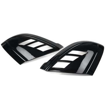 1 Pair Glossy Black Rear View Mirror Cap Cover Add On Case Side Mirror Car Modification For AUDI A4