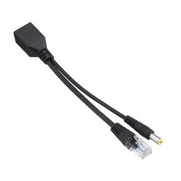 1 Pair POE Adapter Cable Tape Screened POE Switch Cable POE Splitter Injector Power Supply 12V Synth