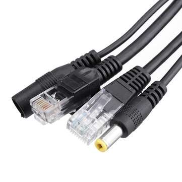 1 Pair POE Adapter Cable Tape Screened POE Switch Cable POE Splitter Injector Power Supply 12V Synth