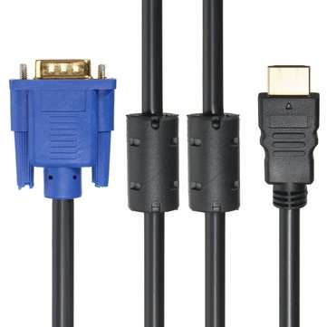 1.8M 1080P HD Male to VGA Female Video Converter Adapter Cable Lead PC DVD TV