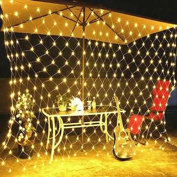 1.5x1.5M/2x3M/4x6M LED Net Mesh Fa... (PLUG: USPLUG | LIGHT COLOR: WARMWHITE | LED QUANTITY: 320LED)