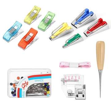 1/12/13Pcs Fabric Bias Tape Maker Rotary Cutter Kit Sewing Quilting Awl Pin Bin... (QUANTITY: 12PCS)