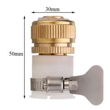 1/2 Inch Brass Tap Hose Pipe Quick Connector Adjustable Mixer Faucet Adapter
