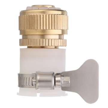 1/2 Inch Brass Tap Hose Pipe Quick Connector Adjustable Mixer Faucet Adapter