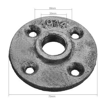 1/2 Inch DN20 Cast Iron Steel Tube Pipe Floor Flange Pipe Fitting Wall Mount
