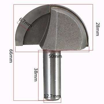 1/2 Inch Shank Wood Working Round Nose Router Bit Cutter