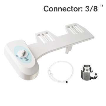 1/2" Non-Electric Smart Bathroom Bidet Toilet Seat Cover With Nozzles Sprayer (SIZE: 3/8)