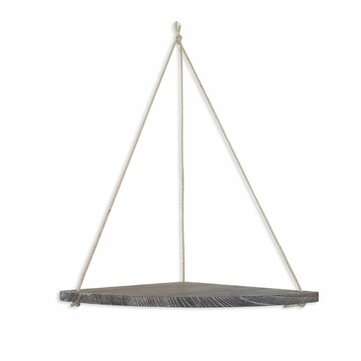 1/2/3 Tiers Wall Mounted Corner Shelf Wood Floating Shelves Hanging Storage Rack B... (SIZE: 1LAYER)