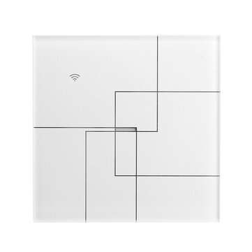 1/2/3 Way AC100-240V Smart Wifi Light Switch Wall Touch Switch Panel Work with Alexa ... (STYLE: #1)