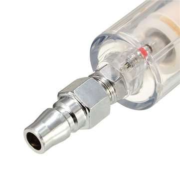 1/4 Inch BSP Mini Air Filter Moisture Water Air Line Filter Clear Trap For Paint Spray Gun