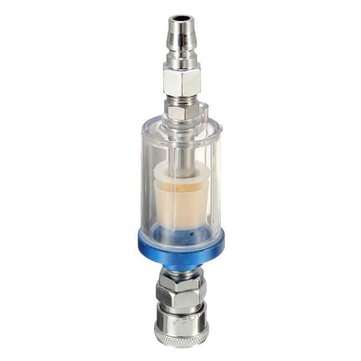 1/4 Inch BSP Mini Air Filter Moisture Water Air Line Filter Clear Trap For Paint Spray Gun