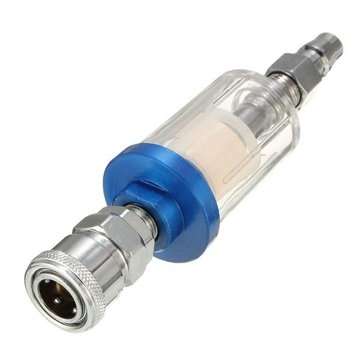 1/4 Inch BSP Mini Air Filter Moisture Water Air Line Filter Clear Trap For Paint Spray Gun