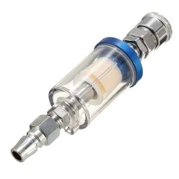 1/4 Inch BSP Mini Air Filter Moisture Water Air Line Filter Clear Trap For Paint Spray Gun