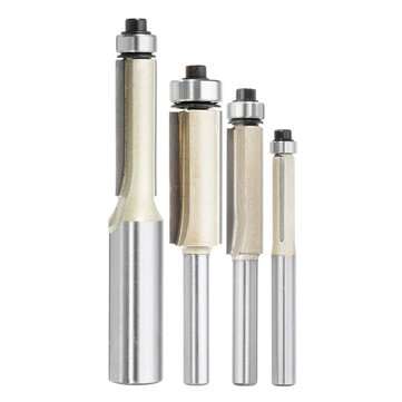 1/4 Inch Shank 1/4 to 1/2 Inch Flush Trim Router Bits for Woodworking Tool (SIZE: 3/8)