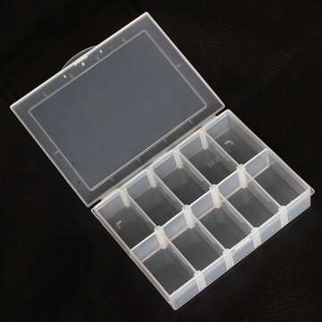 10 Compartments Storage Plastic Adjustable Electronics Tool Box Case