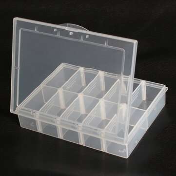 10 Compartments Storage Plastic Adjustable Electronics Tool Box Case