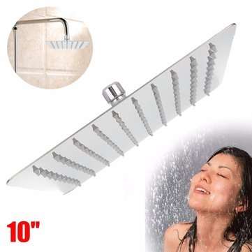 10 Inch 25*25cm Square Top Spray Shower High Pressure 304 Stainless Steel Shower Head
