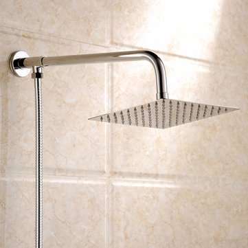 10 Inch 25*25cm Square Top Spray Shower High Pressure 304 Stainless Steel Shower Head
