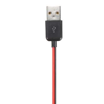 10 Pcs DANIU  60CM Crocodile Test Clips Clamp to USB Male Connector Power Adapter Cable Wire