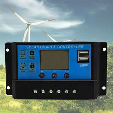 10/20/30A USB Solar Panel Battery Regulator Charge Intelligent Controller 12/24V (CURRENT: 10A)