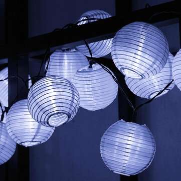 10/20/30/50 LED White Solar String Fairy Light Ball Lamp Outdoor Garden Decor (LED QUANTITY: 10LED)