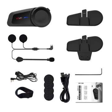1000M M2 Waterproof 6 Riders Group Talking Helmet Intercom Universal Pairing Motorcycle bluetooth He
