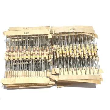 1000pcs 1/2W 5% 100Values 1-10M ohm Carbon Film Resistors Assortment Kit Electronic Components