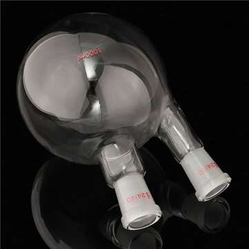1000ml 2 Neck 24/40 Flat Bottom Glass Flask Laboratory Boiling Bottle