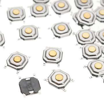 1000Pcs DC12V 4 Pins Tact Tactile Push Button Switch Momentary SMD Switch 5x5x1.5MM