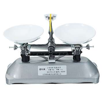 100g/0.1g Table Balance Scale Mechanical Scale with Weights School Physics Teaching Tool