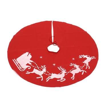 100cm Red Christmas Tree Skirt Santa Claus Tree Skirt Christmas Decoration Supplies Ornament