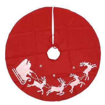 100cm Red Christmas Tree Skirt Santa Claus Tree Skirt Christmas Decoration Supplies Ornament