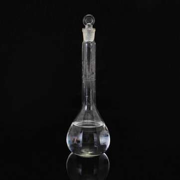 100mL Clear Glass Volumetric Flask w/ Glass Stopper Lab Chemistry Glassware