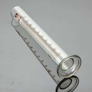 100mL Glass Graduated Measuring Cylinder Tube Round Base w/ Spout Lab Glassware