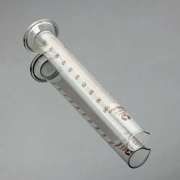 100mL Glass Graduated Measuring Cylinder Tube Round Base w/ Spout Lab Glassware