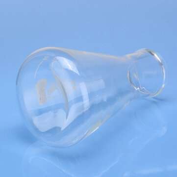 100mL Lab Glass Erlenmeyer Conical Flask Bottle w/ Rim Borosilicate Laboratory Glassware