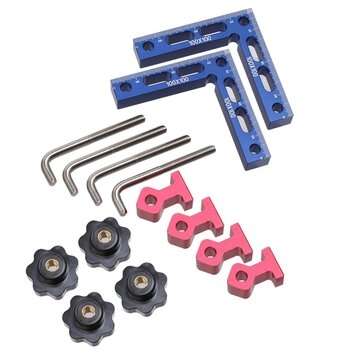 100mm 90 Degrees L-Shaped Auxiliary Fixture Splicing Board Positioning Panel Fixed Clip Clamping Squ