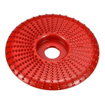 100mm Carbide Wood Sanding Carving Shaping Disc for Angle Grinder Grinding Wheel (COLOR.: RED)
