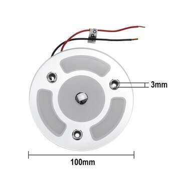 100mm Dimmable LED Reading Light Touch Dimmer Switch Blue+Warm White Day Night Car Roof Lamp for Car
