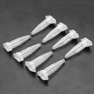 100Pcs 0.5mL Centrifuge Tube Clear Polypropylene Graduated EP Tube Anticoagulation