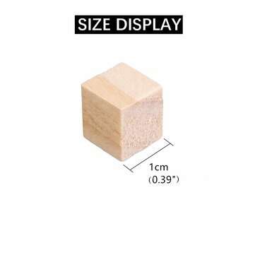 100Pcs 1/2/2.5cm DIY Wooden Blocks Handicrafts Craft Pieces Educational Toys (SIZE: 1CM)