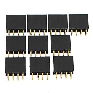 100pcs 2.54mm 2x4P 8P Double Row Female Straight Pin Header Needle Socket Pin Strip