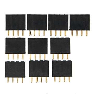 100pcs 2.54mm 2x4P 8P Double Row Female Straight Pin Header Needle Socket Pin Strip