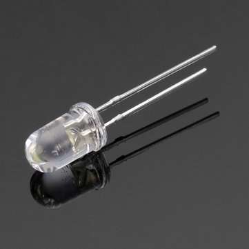 100pcs 20Ma F5 5MM Transparent Ultra Bright White LED Diode