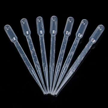 100Pcs 3mL Plastic Pipettes Eye Dropper Set Disposable Graduated Transfer Liquid Paint Pipette