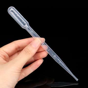 100Pcs 3mL Plastic Pipettes Eye Dropper Set Disposable Graduated Transfer Liquid Paint Pipette