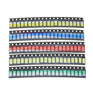 100Pcs 5 Colors 20 Each 5730 LED Diode Assortment SMD LED Diode Kit Green/RED/White/Blue/Yellow